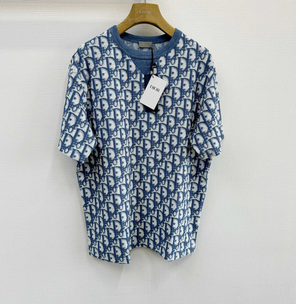 T-shirt cd Oblique, coupe relax bleu