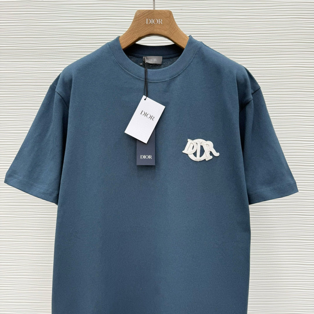 T-shirt CD Charm, coupe relax Jersey de coton bleu