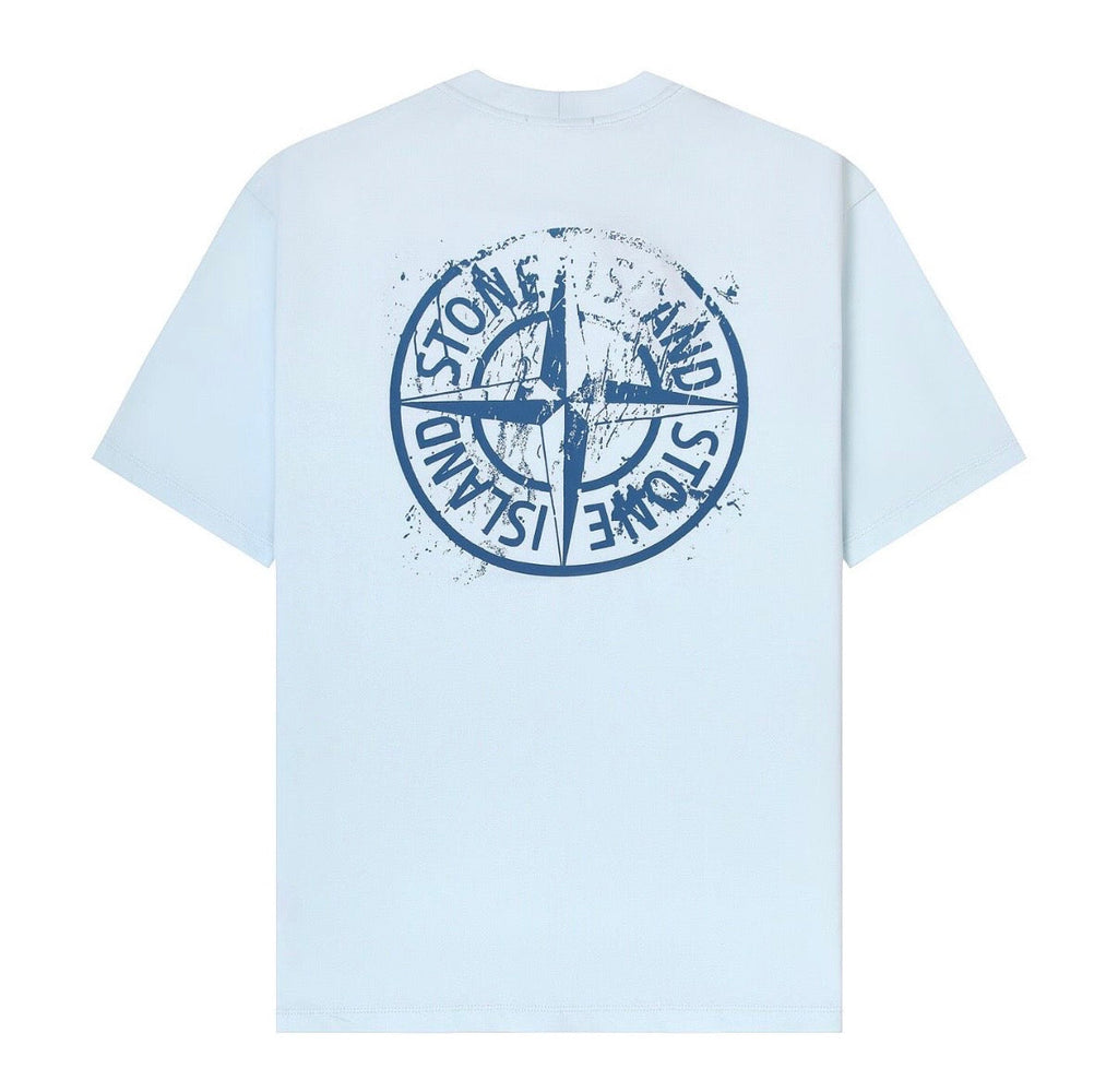 T-shirt Stone Island bleu ciel a boussole