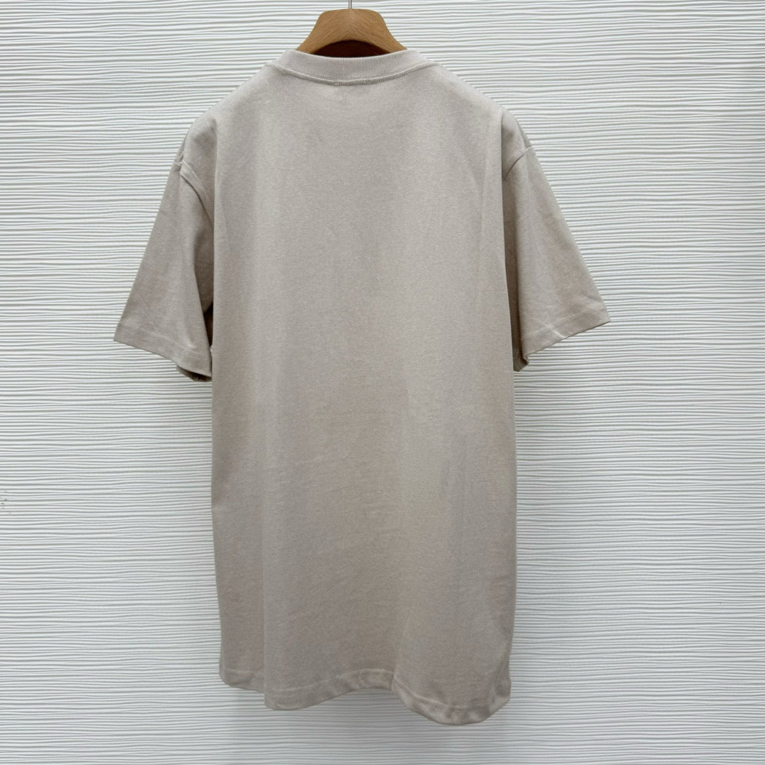 T-shirt CD Charm, coupe relax Jersey de coton beige