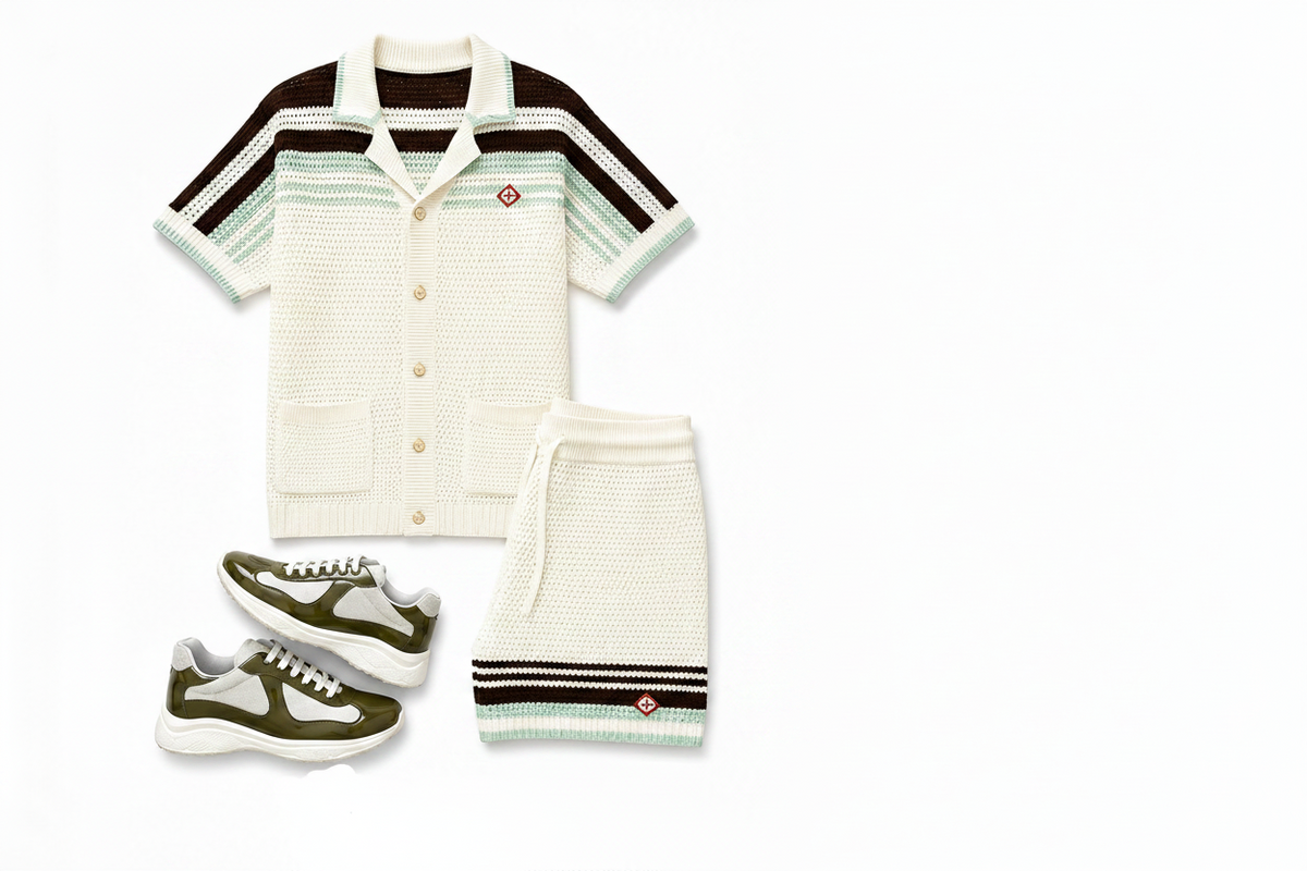 Ensemble Casa x Prada vert kaki