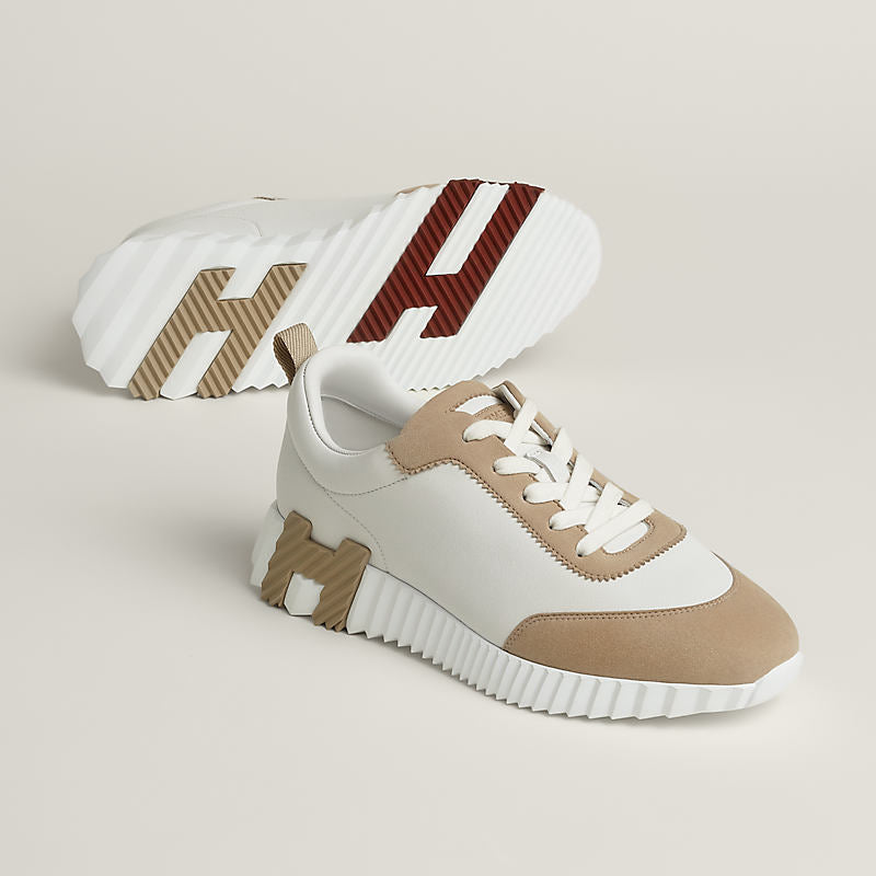 Sneakers Hermès Bouncing beige rouge