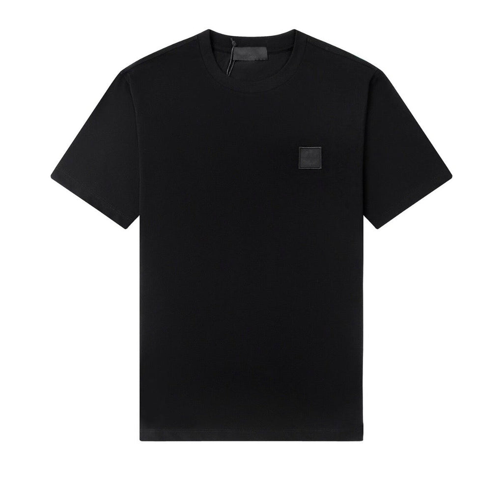 T-shirt stone noir logo carré