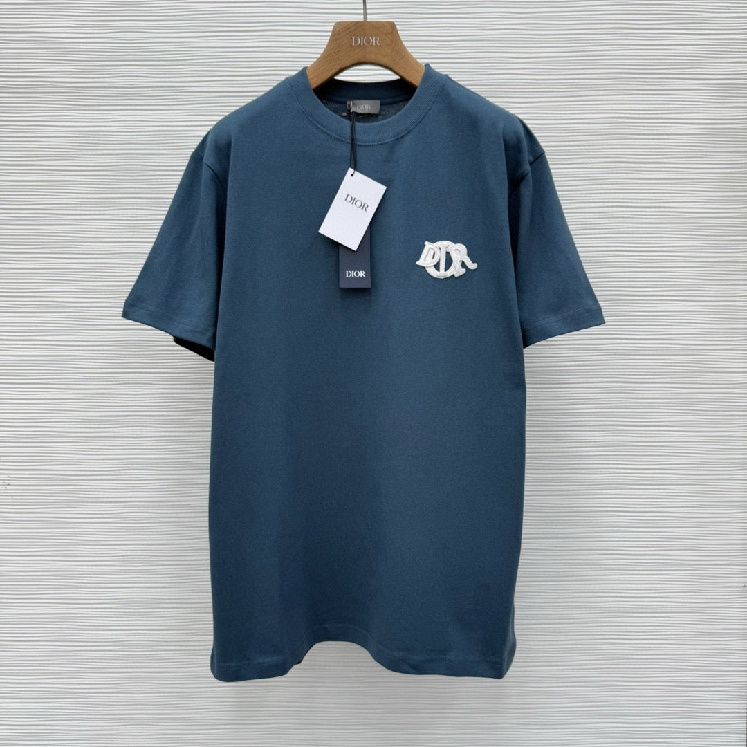 T-shirt CD Charm, coupe relax Jersey de coton bleu