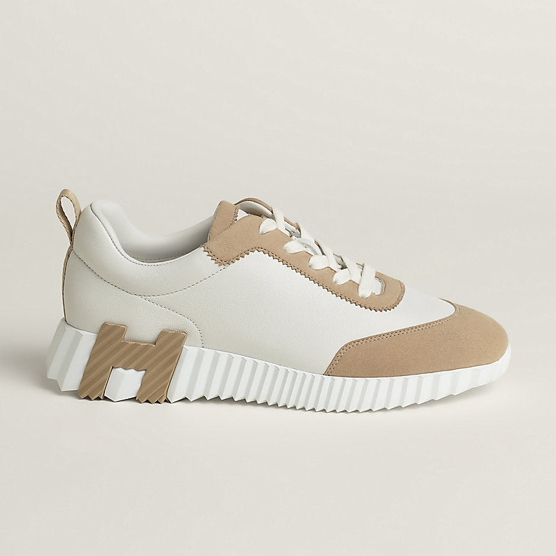 Sneakers Hermès Bouncing beige rouge