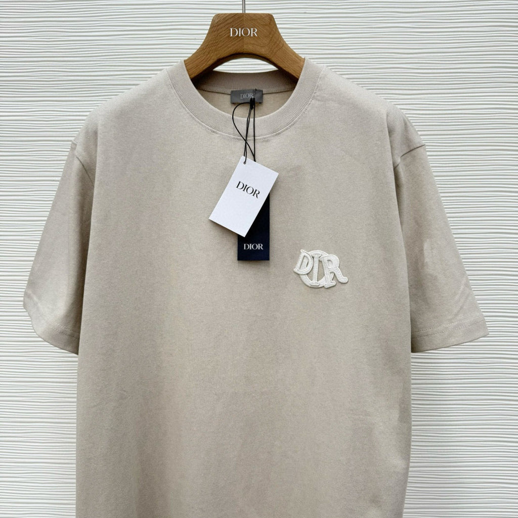 T-shirt CD Charm, coupe relax Jersey de coton beige
