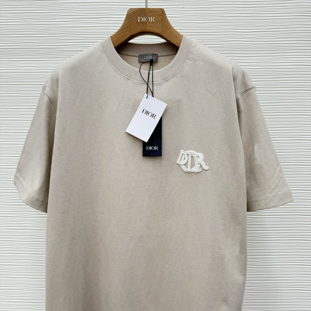 T-shirt CD Charm, coupe relax Jersey de coton beige