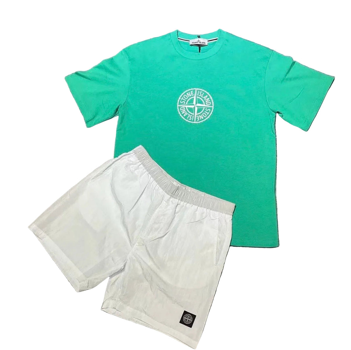 Ensemble stone island vert blanc