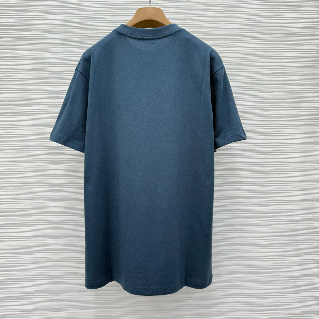T-shirt CD Charm, coupe relax Jersey de coton bleu
