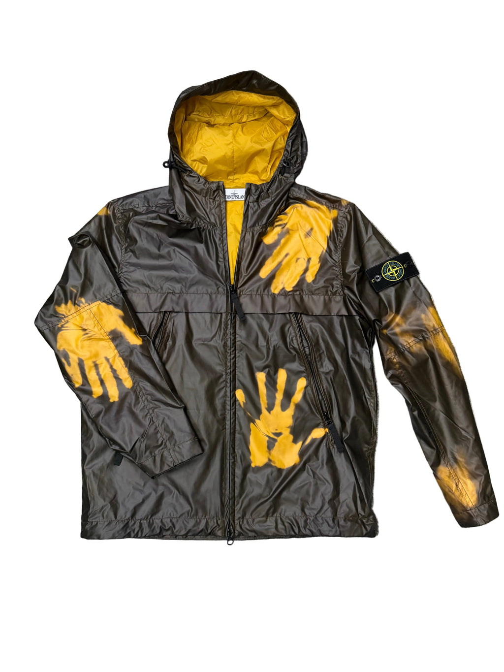 Veste Stone Island camouflage jaune marron