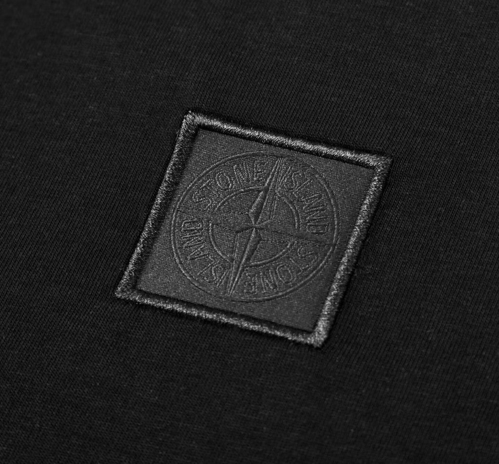 T-shirt stone noir logo carré