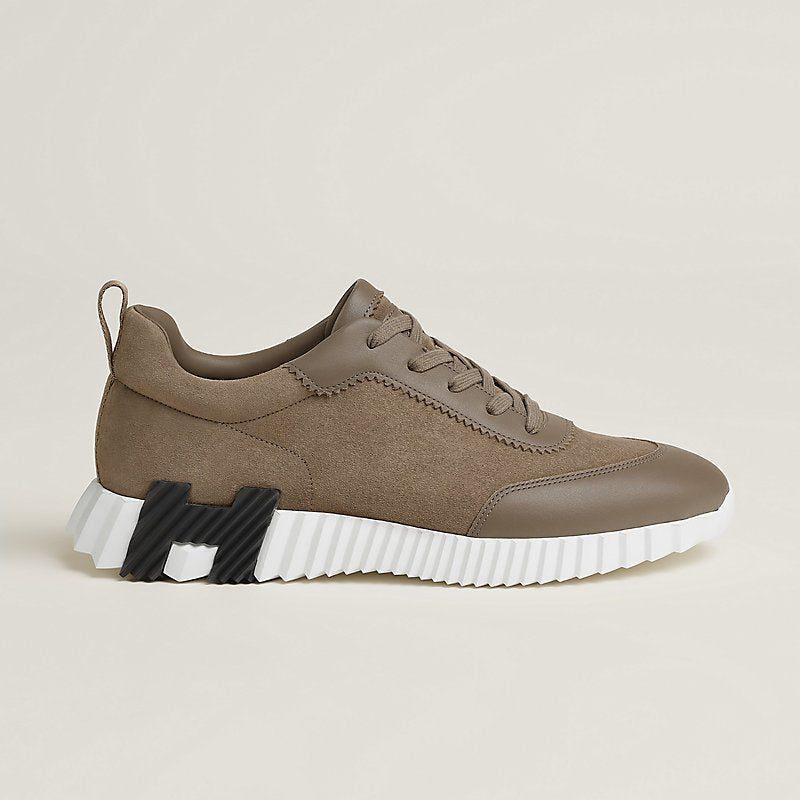 Sneakers Hermès Bouncing beige signe noir