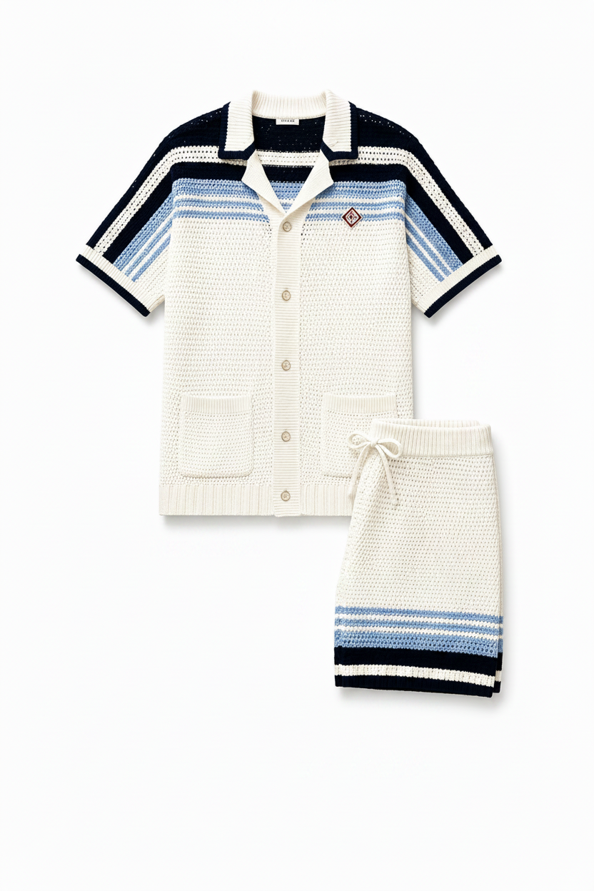 Ensemble Casa bleu blanc