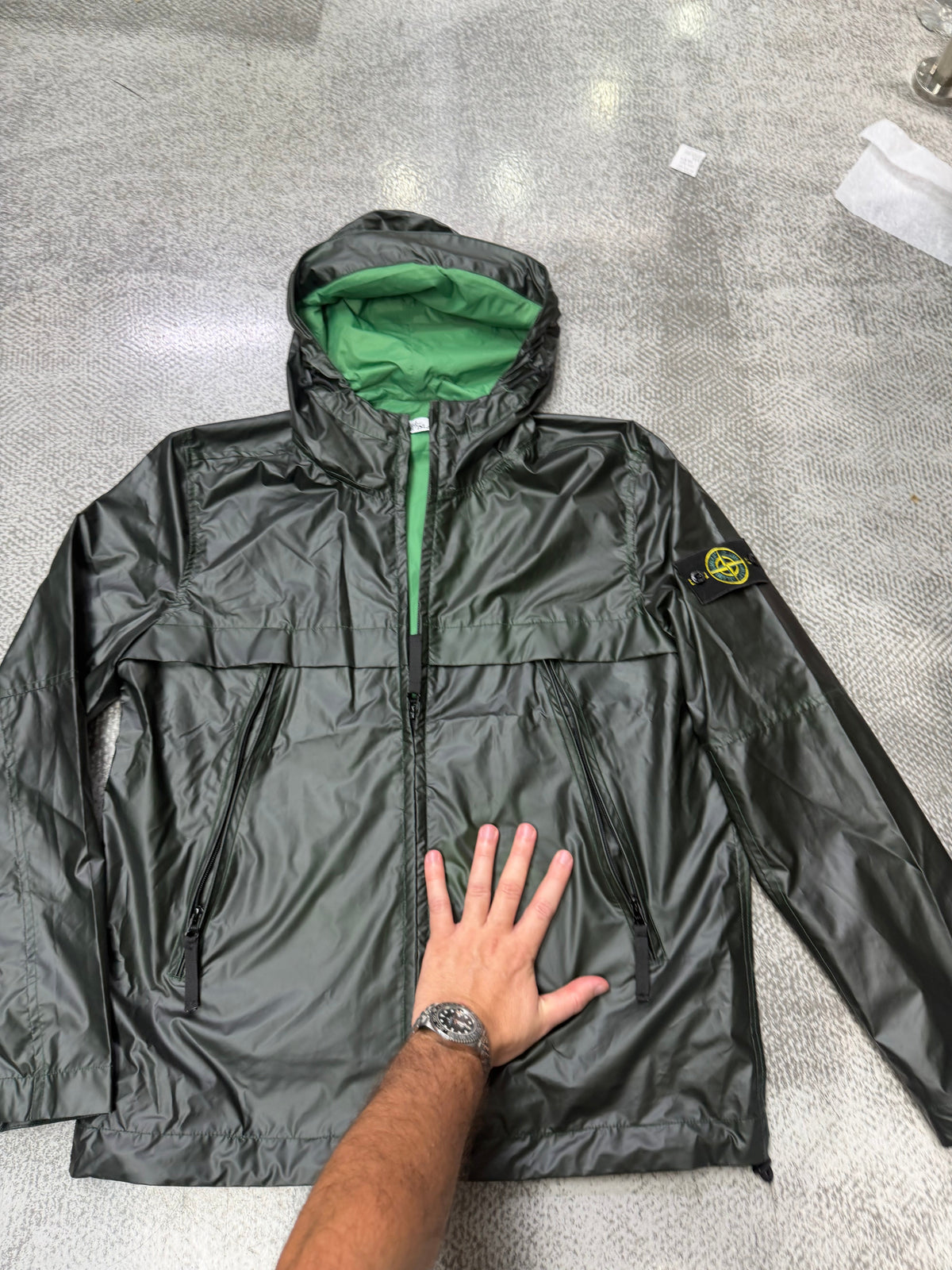 Veste stone caméléon verte