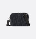 Pochette zippée à bandoulière Noir