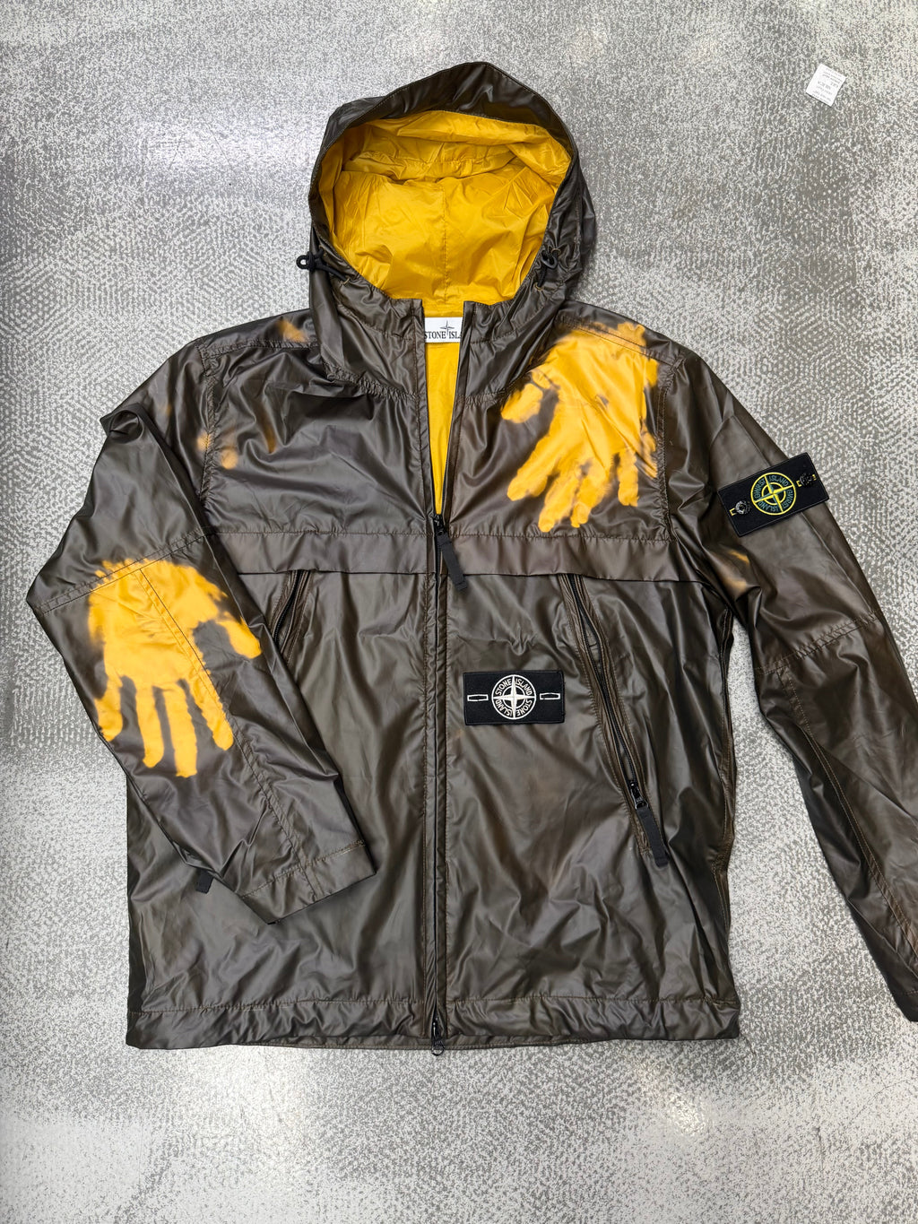 Veste Stone Island camouflage jaune marron