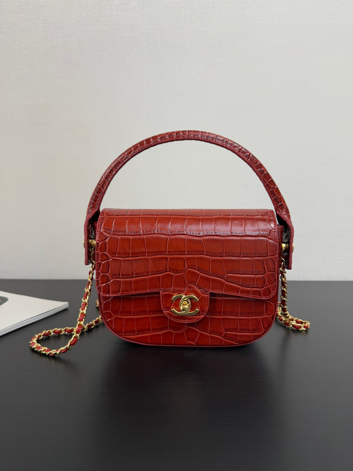 Sac Chanel rouge croco