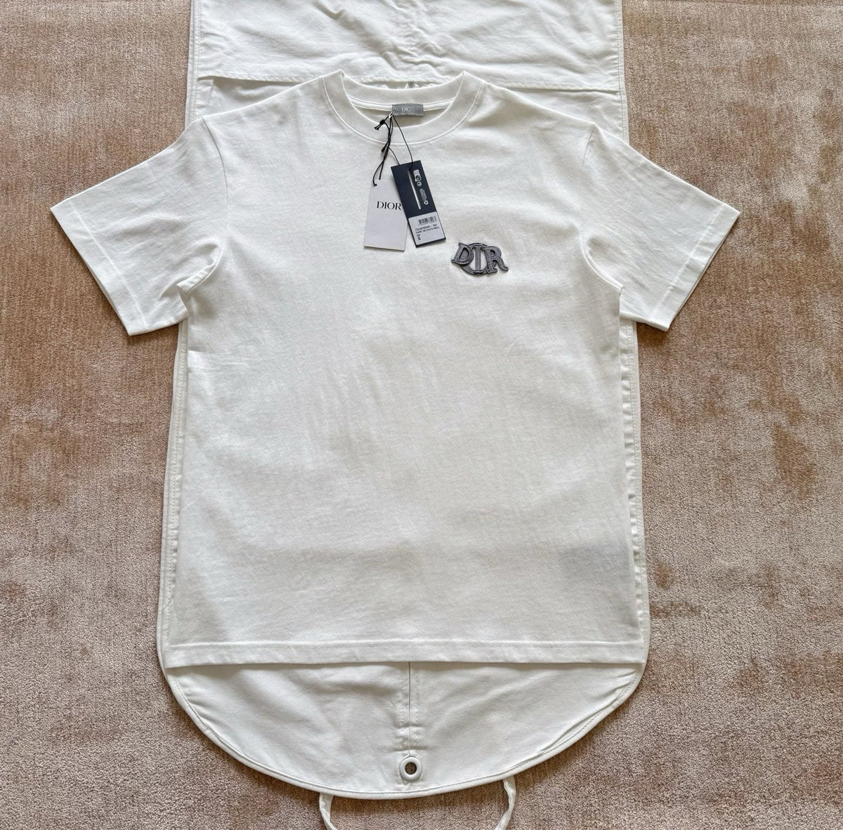 T-shirt CD Charm, coupe relax Jersey de coton bleu