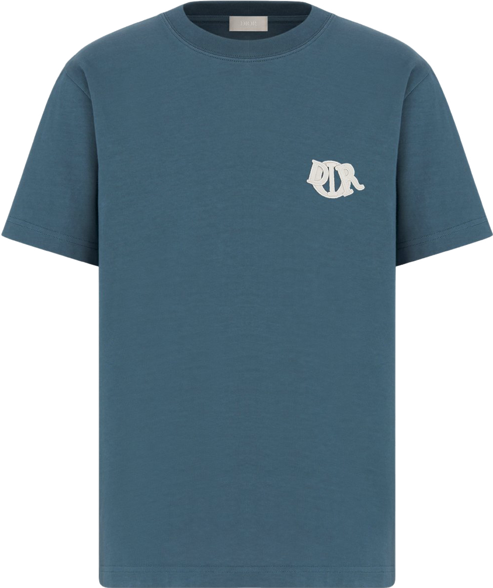 T-shirt CD Charm, coupe relax Jersey de coton bleu