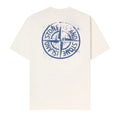 T-shirt Stone Island blanc bleu a boussole