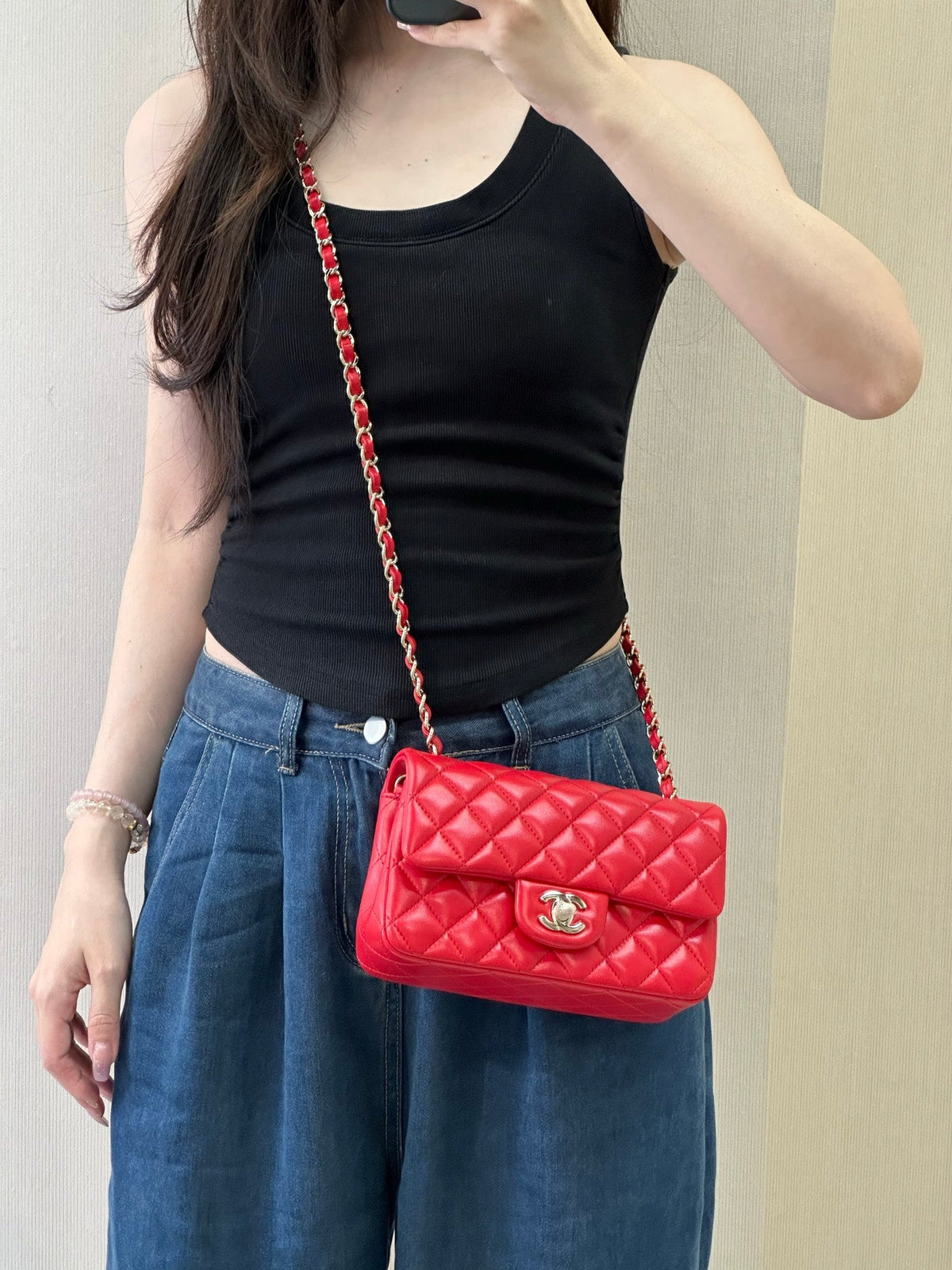 Sac Chanel rouge vif