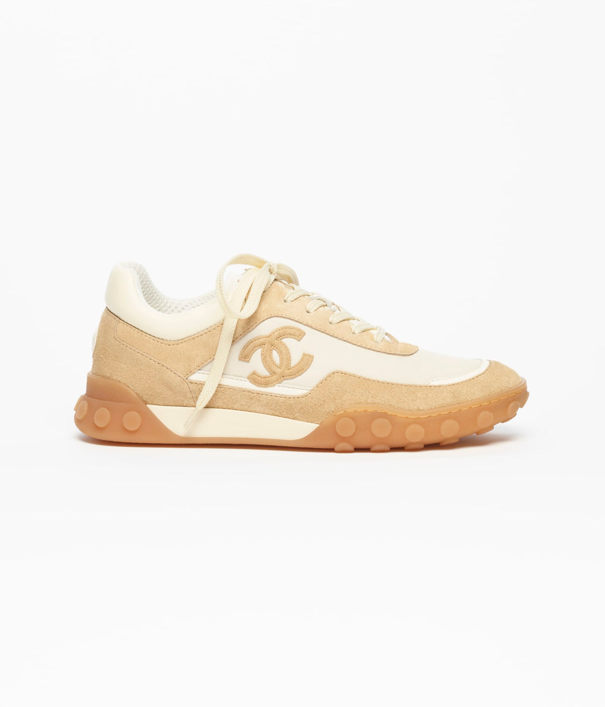Chanel CC Sneakers Ivoire & Beige — packshot officiel Chanel