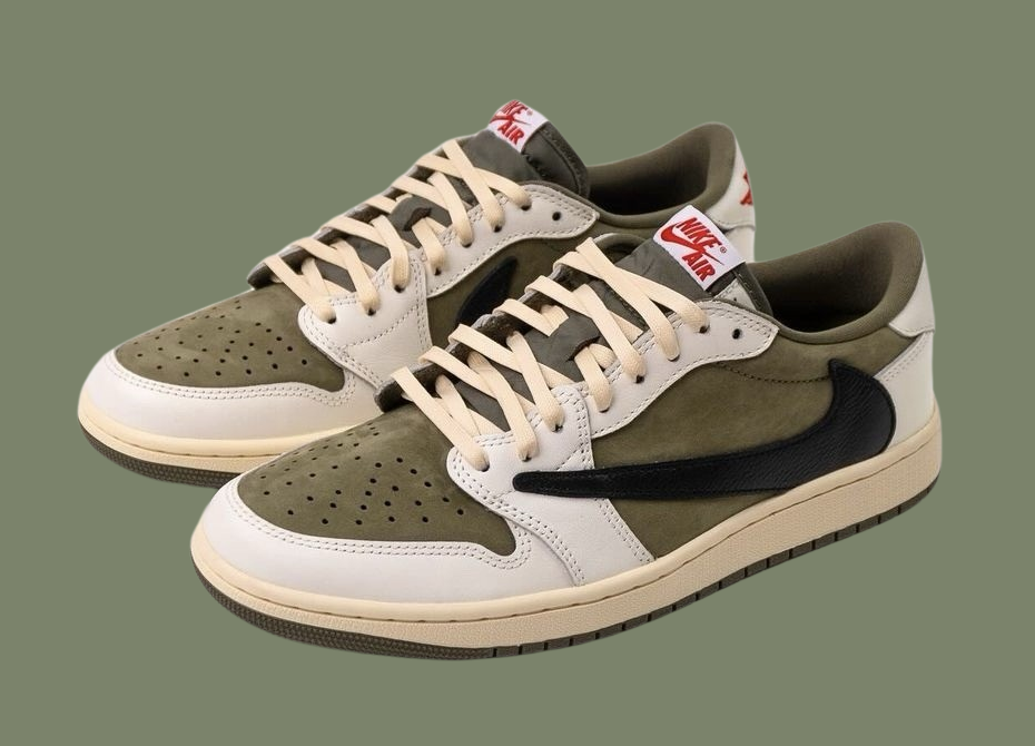 Air Jordan 1 Low OG x Travis Scott Medium Olive — vue 1