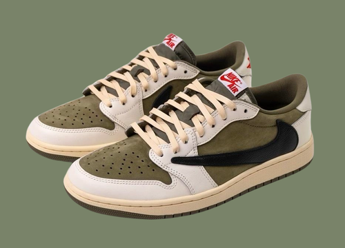 Air Jordan 1 Low OG x Travis Scott Medium Olive — vue 1