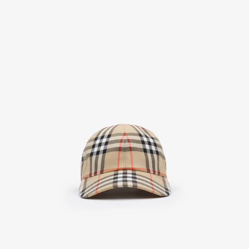 Burberry Casquette baseball logo brodé / Check