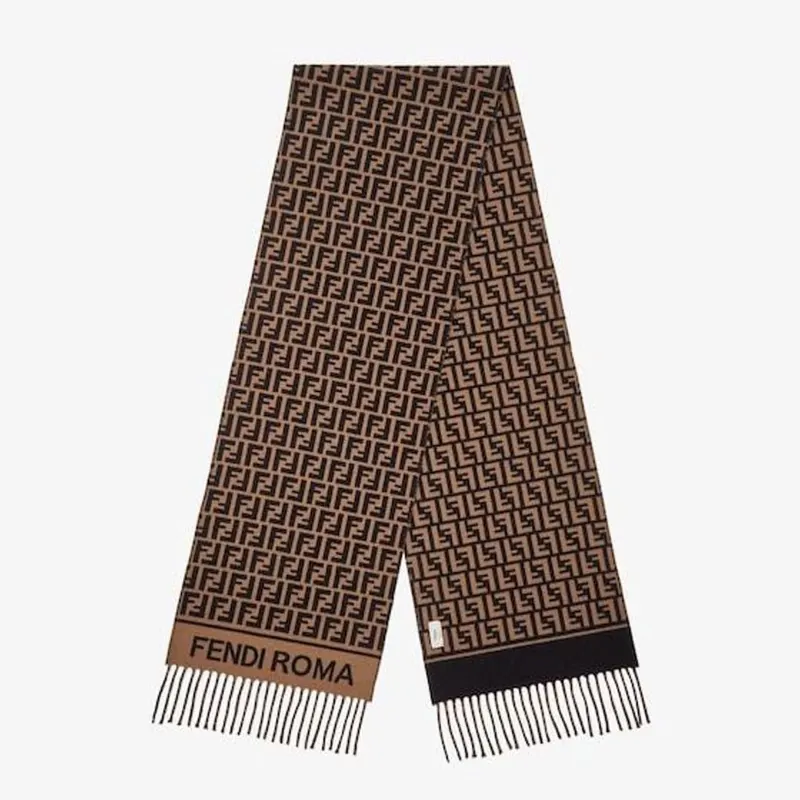Fendi Écharpe FF logo laine