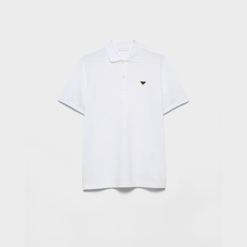 Prada Polo piqué logo triangle