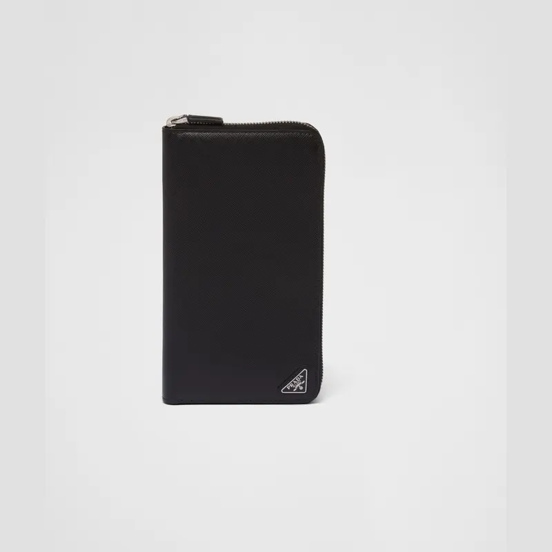 Prada Saffiano Zip Around Wallet