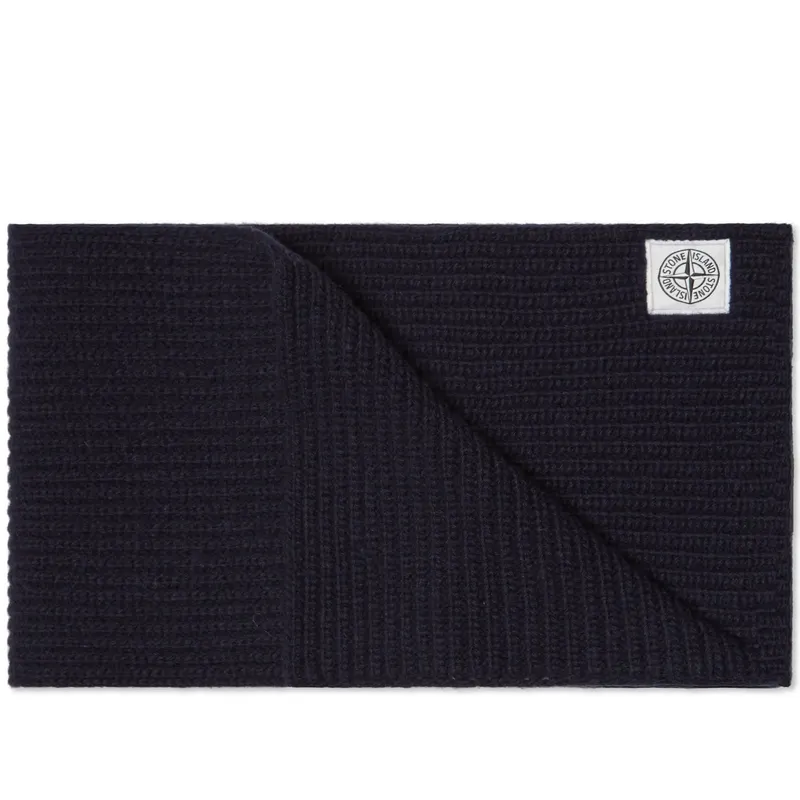 Stone Island Écharpe maille + badge Compass